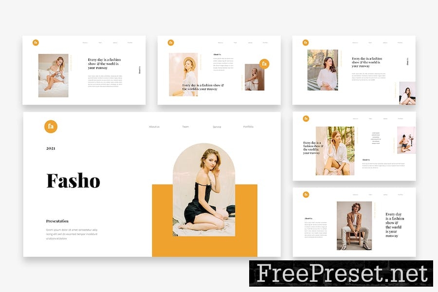 Fasho - Fashion Google Slides Template K87H2V3