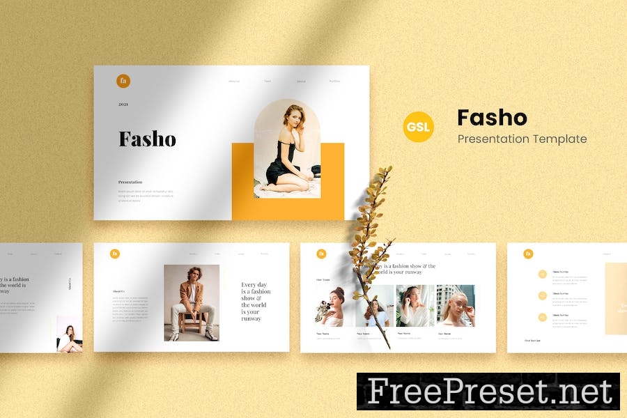 Fasho - Fashion Google Slides Template K87H2V3