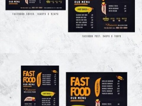 Fast Food Menu Social Media Pack