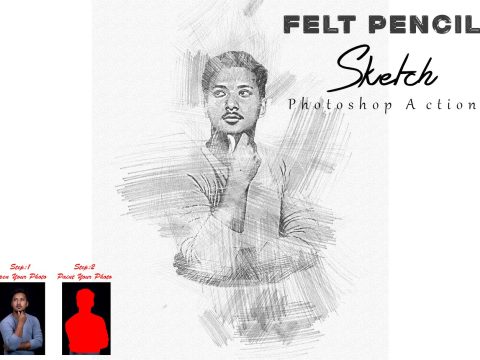 Felt Pencil Sketch Photoshop Action 10180326