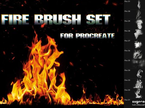 Fire and Flame Procreate Brushes 10173816