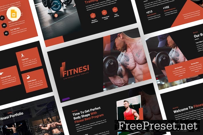 Fitnesi - Fitness Google Slides Template LG8V62U