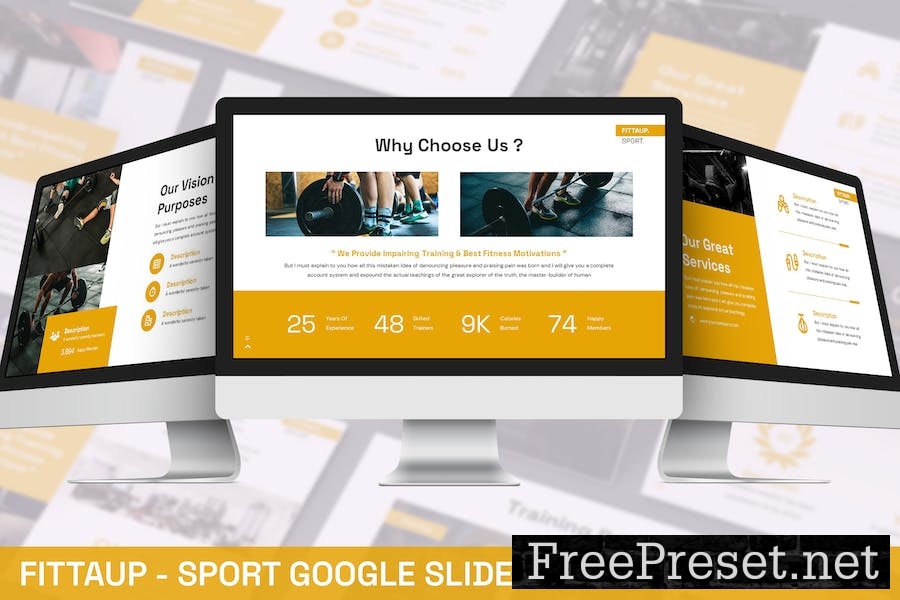 Fittaup - Sport Google Slide Template EPCJLUC