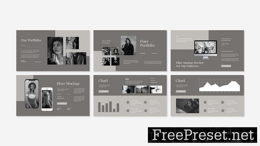 Flaer Business Presentation Google Slide Template 6764X8H