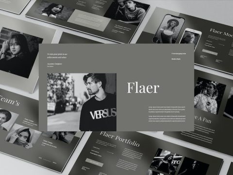 Flaer Business Presentation Google Slide Template 6764X8H