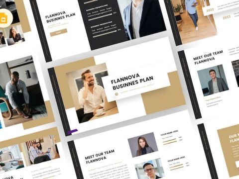 Flannova - Business Plan Google Slide Template VMHZQFV