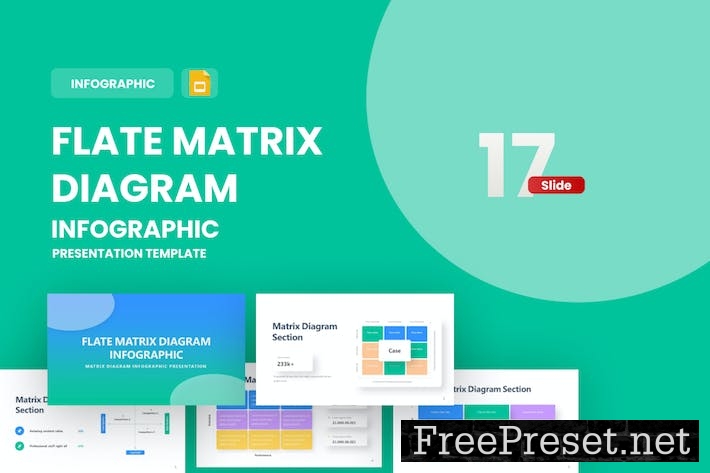 Flate Diagram Infographic Google Slides Template Y7RR9QS