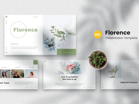 Florence - Flower Plant Google Slides Template C67CYNE