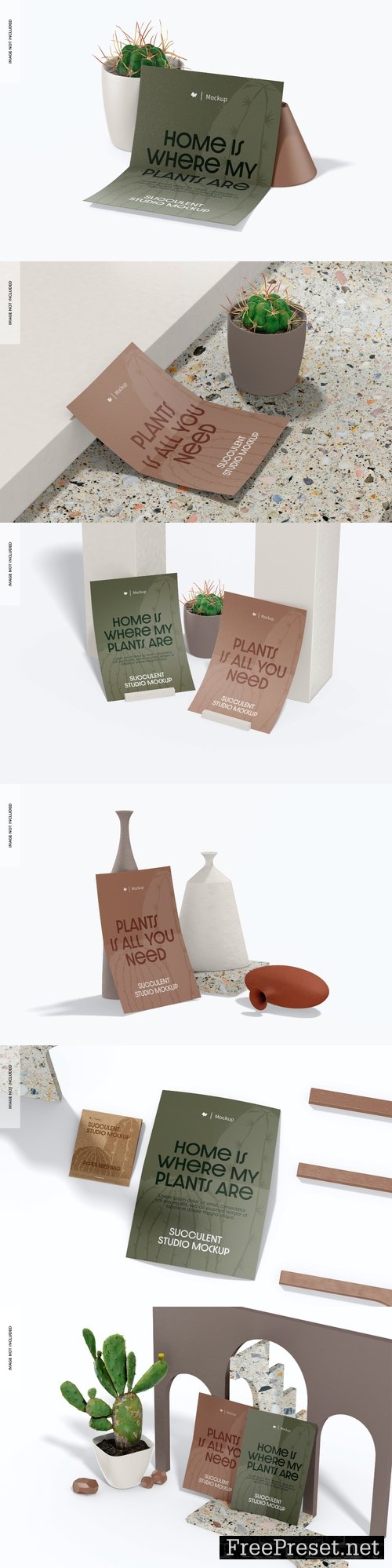 Folded posters mockup