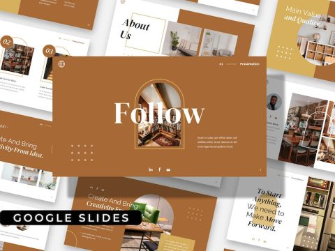 Follow - Clean Creative Business Google Slides MKLRMCW