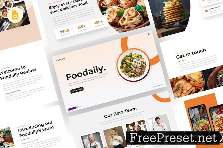 Foodaily - Food Google Slides Template