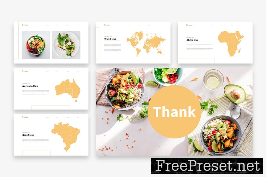 Foodica - Food Google Slides Template 8MK8MYK