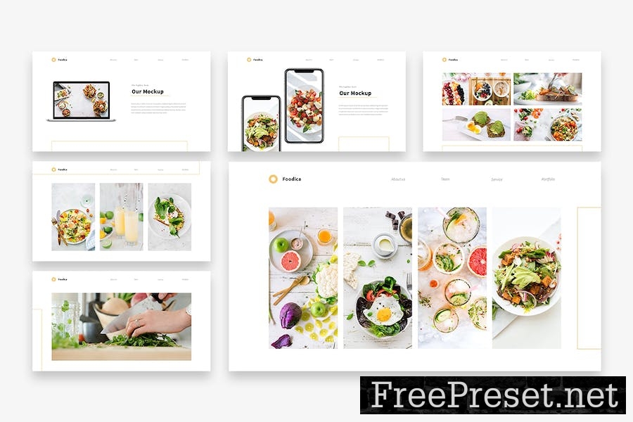 Foodica - Food Google Slides Template 8MK8MYK