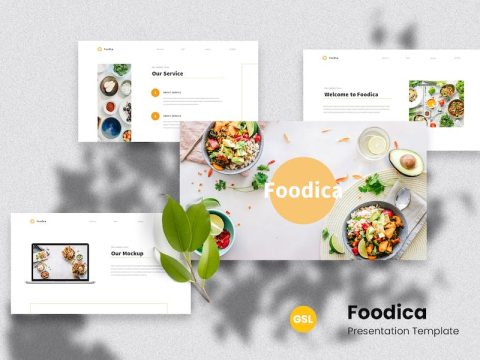 Foodica - Food Google Slides Template 8MK8MYK