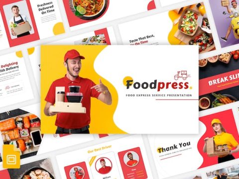 Foodpress - Food Delivery Google Slides Template U77UNJZ