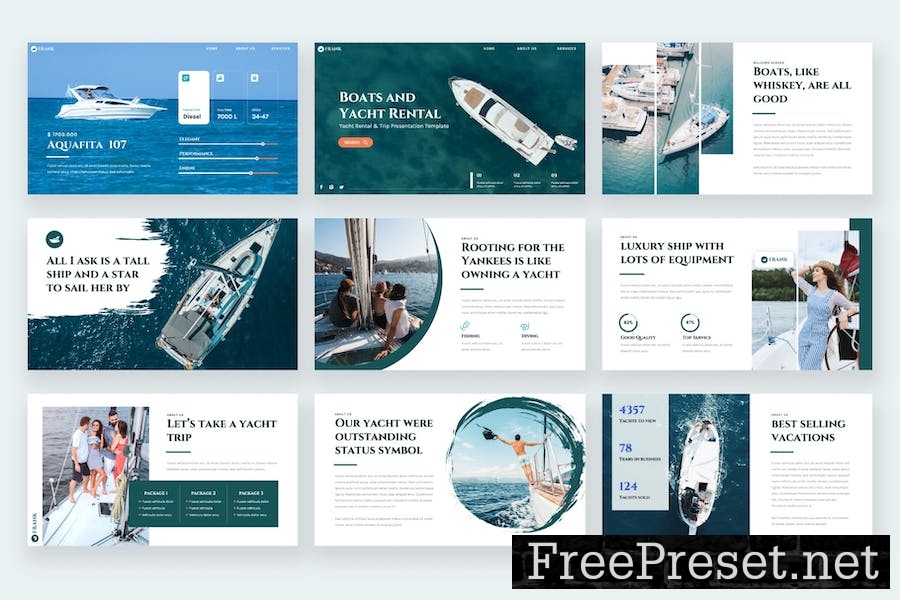 FRANK - Yacht Rental & Trip Keynote Template 2WKPFXU