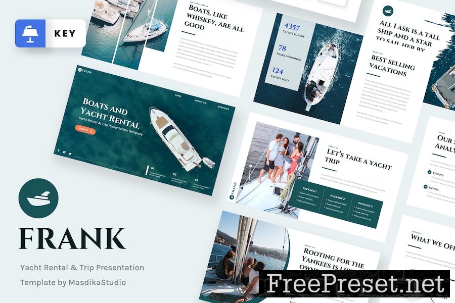 FRANK - Yacht Rental & Trip Keynote Template 2WKPFXU