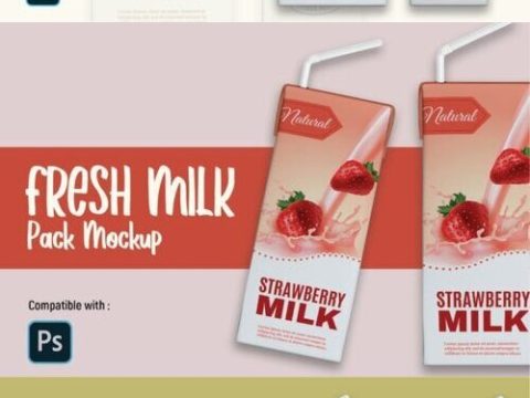 Fresh Milk Pack Mockup