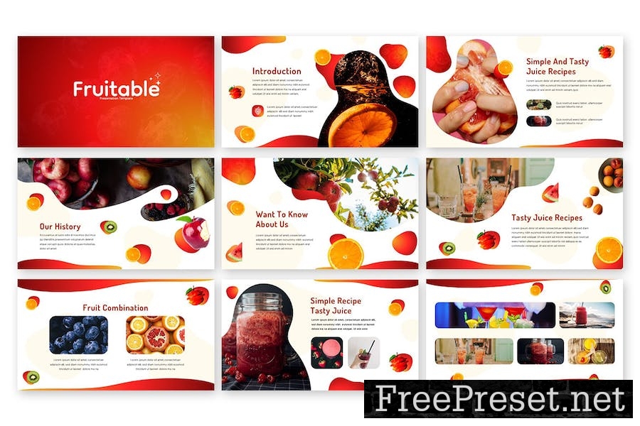 Fruitable - Creative Google Slides Template E4UUDM8