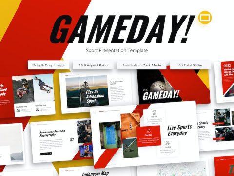 Gameday Sports Creative Google Slides Template SQ5BH8L