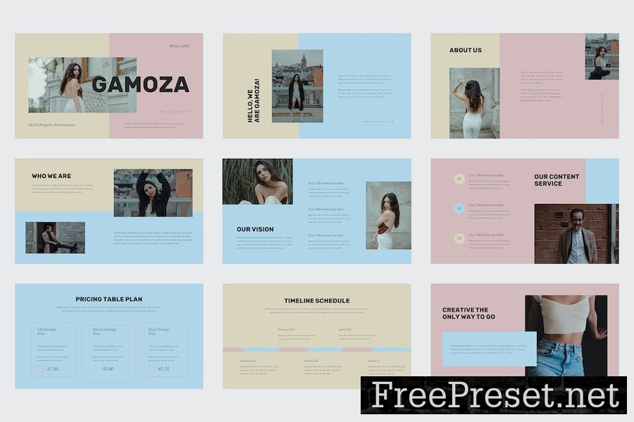 Gamoza - Multi Purposes Google Slides Template QDQM78D