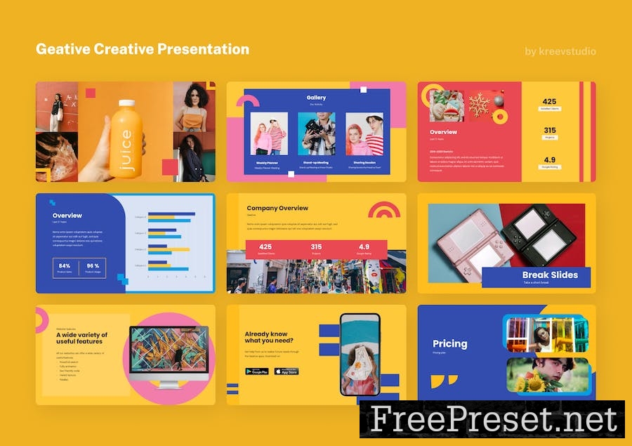 Geative - Creative PowerPoint Presentation V7PTLVU