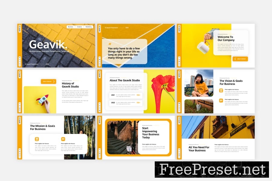 Geavik - Multipurpose Deck Google Slides Template WNQ6826