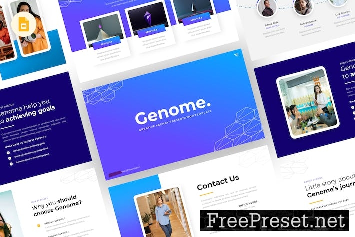 Genome - Creative Google Slides Template 62FV7PJ