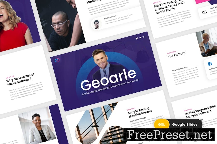 Geoarle - Marketing Google Slides Template 66U5LB2