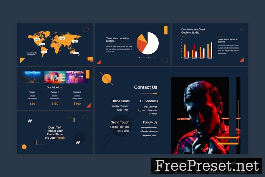 Geoless - Geometric Google Slides Template NFE8JHX