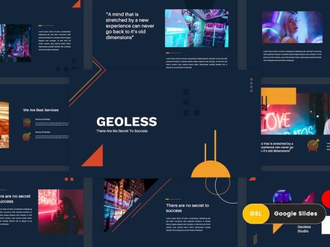 Geoless - Geometric Google Slides Template NFE8JHX