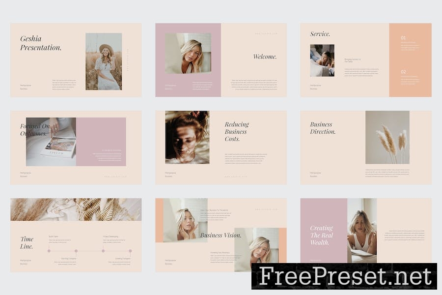 Geshia - Multi Purposes Google Slides Template 8BPDTVK