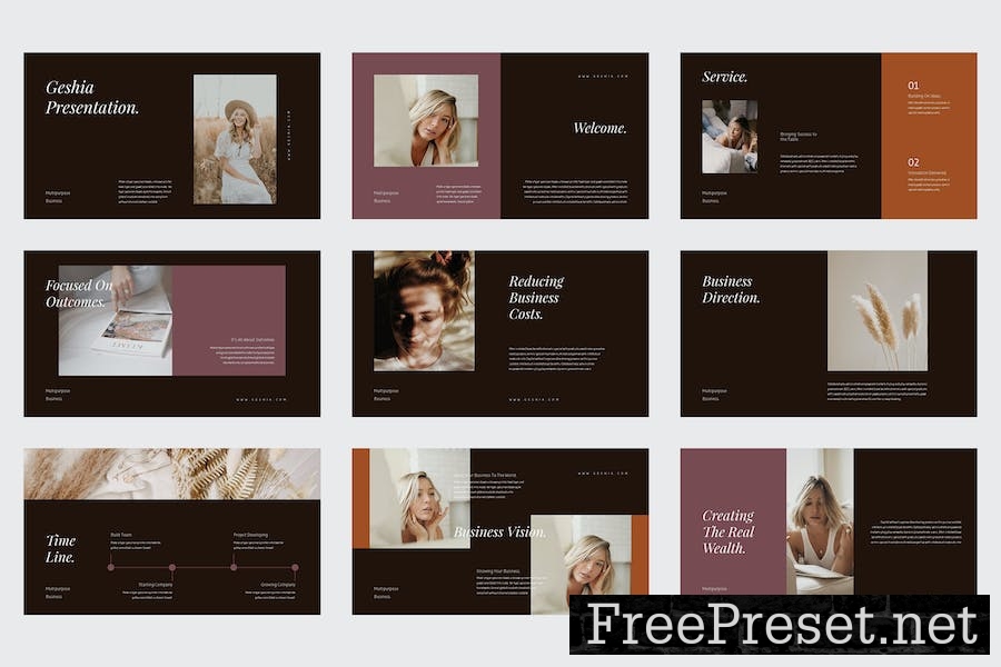 Geshia - Multi Purposes Google Slides Template 8BPDTVK