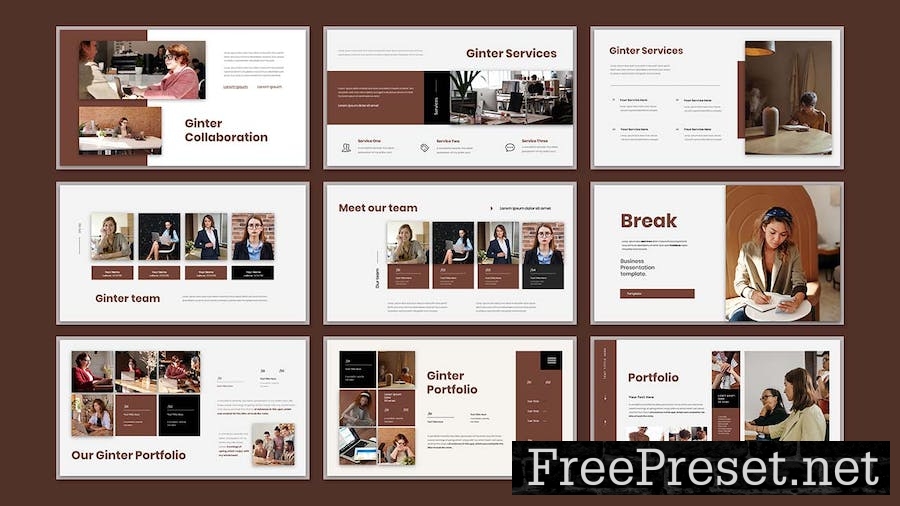 Ginter Business Presentation Google Slide Template RG4FA65