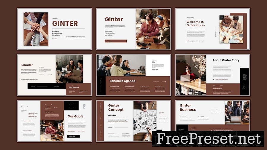 Ginter Business Presentation Google Slide Template RG4FA65