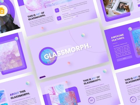 Glassmorph - Glassmorph Google Slides Template JST2B9H