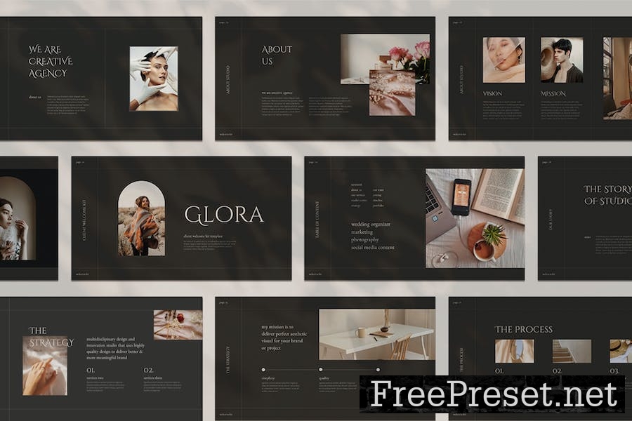 Glora - Welcome Kit Google Slides Template NJ22H4H