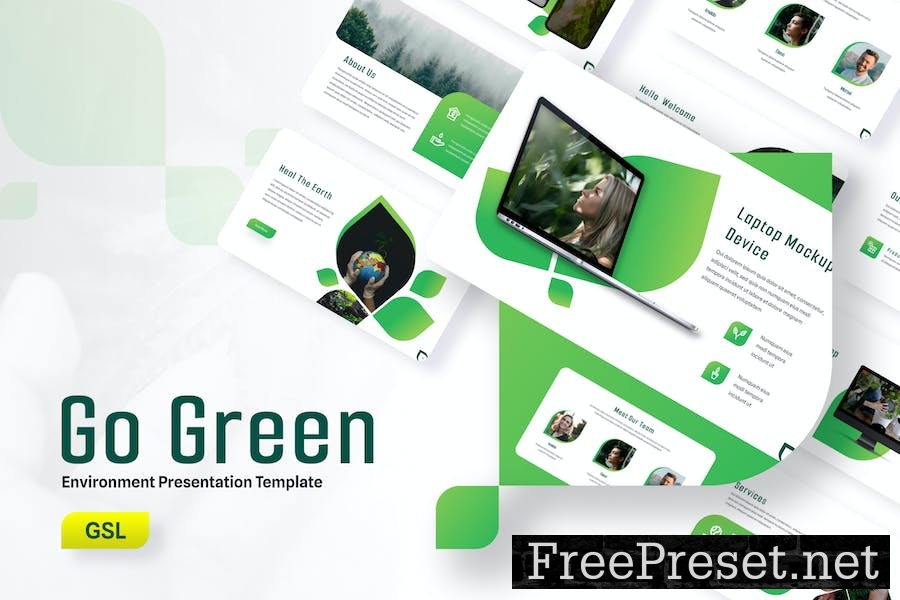 Go Green - Environment Google Slides Template 8ZR8EAB