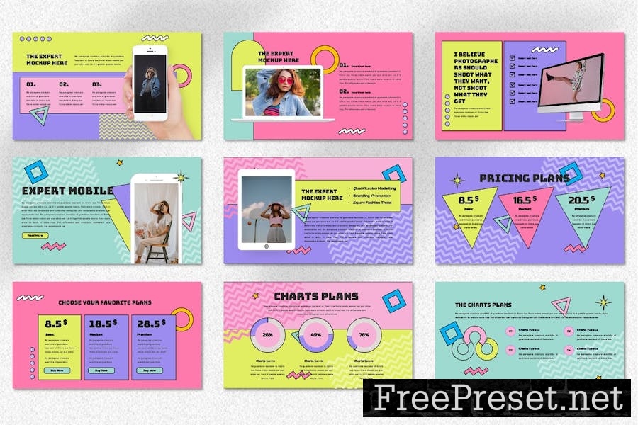 Gockey - 90s Trends Googleslide Template XVKKRLF