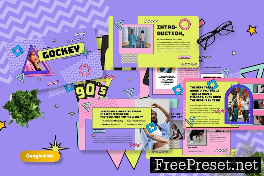 Gockey - 90s Trends Googleslide Template XVKKRLF