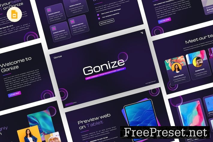 Gonize - NFT Google Slides Template FFTKDQL