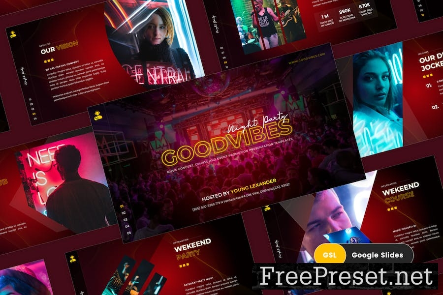 Good Vibes - Music & Disc Jockey Google Slides 2GZGQ42