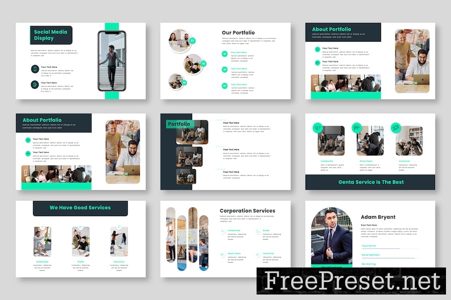 Google Slide Business Presentation Template XQQUXYZ