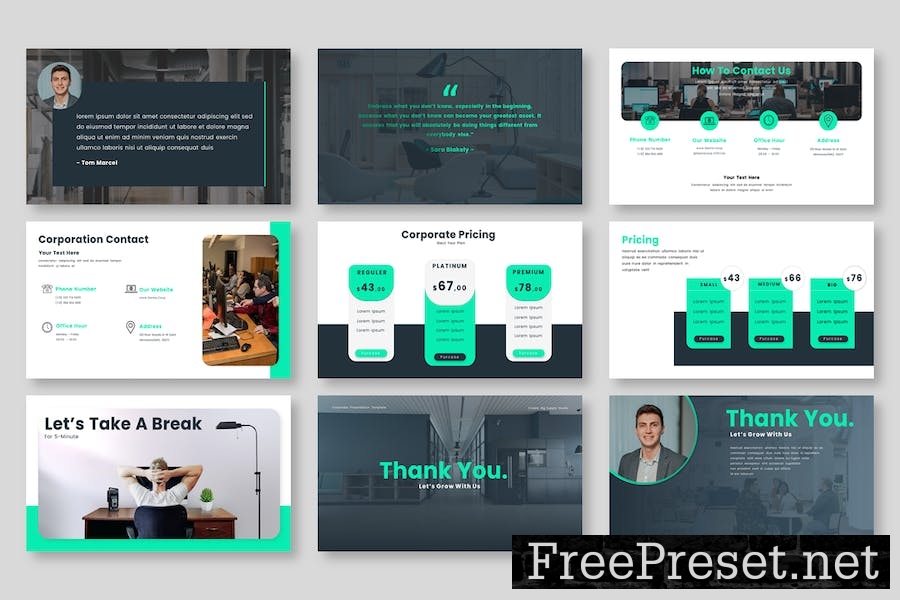 Google Slide Business Presentation Template XQQUXYZ