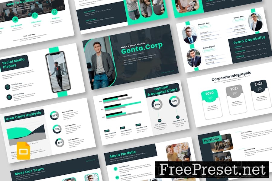 Google Slide Business Presentation Template XQQUXYZ