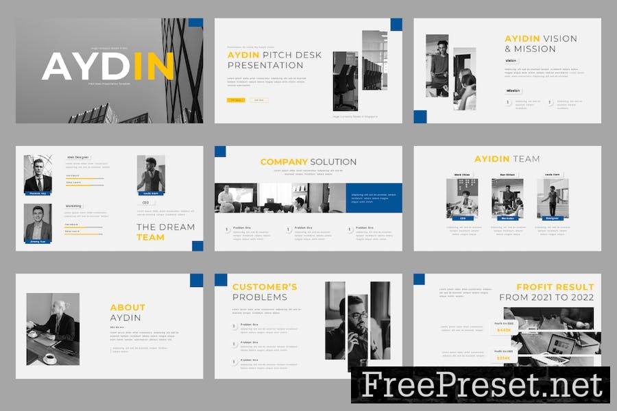 Google Slide Pitch Deck Presentation Template SG7GR96