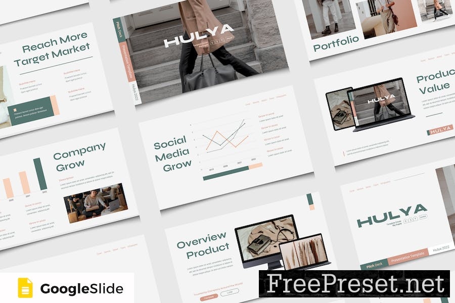 Google Slide Pitch Deck Presentation Template T8ZQXBA