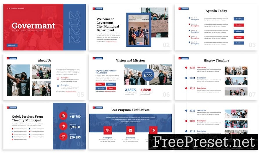 Govermant - Political Google Slide Template 9B8M5B7