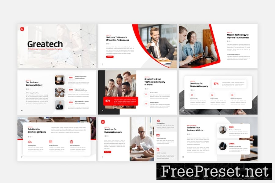 Greatech - IT & Technology Google Slides Template ZSK74Z7