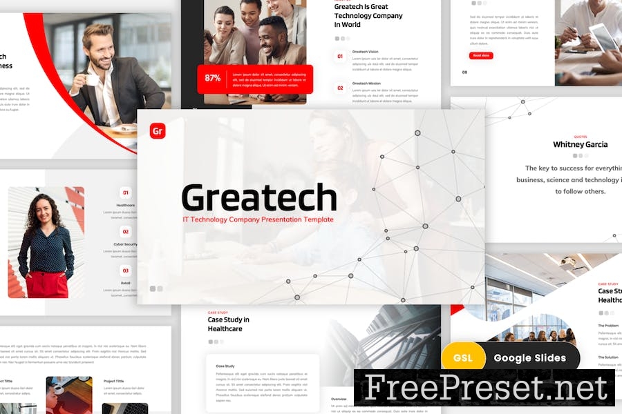 Greatech - IT & Technology Google Slides Template ZSK74Z7